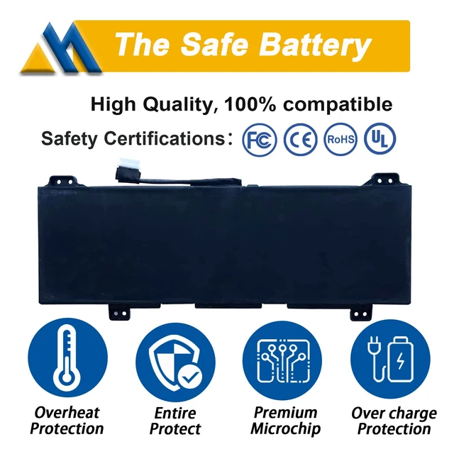 Alt view image 3 of 7 - GH02XL HP Laptop Battery Replacement for HP Chromebook 11A G8 11 G8 14 G6 Chromebook X360 11 G3 NA0010nr NA0010DS NA0010CASeries GHO2XL L75783-005 HSTNN-DB9M L75253-271 L75253-2C1 7.7V 47.3Wh 6000mAh