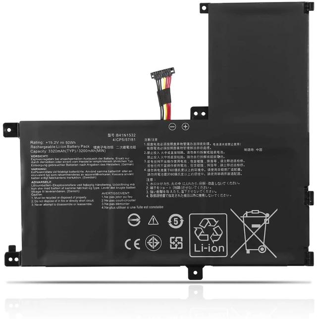 Main image of B41N1532 Laptop Battery Replacement for Asus Q504U Q504UA Q504UAK Q534UA | Zenbook Flip UX560 UX560UA UX560UAK UX560UA-FZ014T UX560UQ-FJ051T Q504UA-BBI5T12 BHI5T13 BHI7T21 B41BK25 B41Bl95 15.2V 50Wh