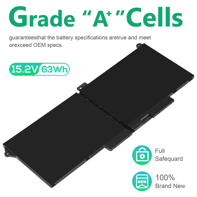 Alt view image 5 of 7 - ASUNCELL RJ40G 63Wh Laptop Battery Replacement for Dell Latitude 15 5520 Latitude 14 5420 Precision 15 3560 Series M033W 01K2CF 075X16 WY9DX P137G P137G001 P104F P104F001 0WK3F1 0M3KCN 15.2V 3941mAh