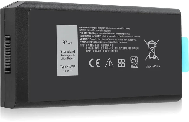 Main image of 97Wh X8VWF CJ2K1 DKNKD Battery for Dell Latitude 14 Rugged 5404 5414 E5404 | Extreme 7404 7414 E7404 Series P45G P45G001 P45G002 P46G P46G001 P46G002 X8VWF CJ2K1 4XKN5 DKNKD 11.1V