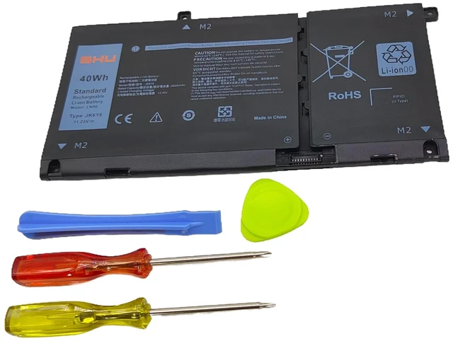 Main image of GHU JK6Y6 Laptop Battery 40Wh Replacement for Dell Latitude 3410 3510 3120 3140, Vostro 5300 5301 5401 5501, Inspiron 5300 5401 5402 5406 5408 5508 5509 7405, Compatible with C5KG6 CF5RH H5CKD