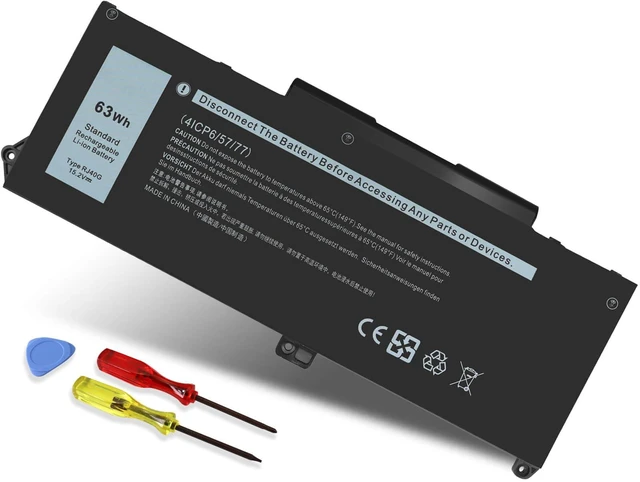 Main image of DMKAOLLK 63WH RJ40G Battery for Dell Latitude 15 5520 Latitude 14 5420 | Precision 15 3560 Series Laptop, fit for Dell P137G P137G001 F P104F P104F001 RJ4OG 01K2F 075X16 WY9DX 0WK3F1 15.2V
