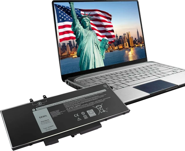 Alt view image 2 of 6 - Gomarty 68Wh 3HWPP Laptop Battery for Dell Latitude Precision Inspiron | for Latitude 5410 5510 5501 5401 5411 5511 Precision 3541 3551 Inspiron 7706 7500 7506 2-in-1 Black JG75F 10X1J N2NLL 1VY7F