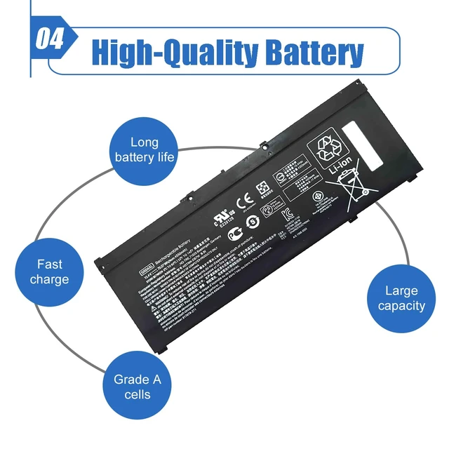 Alt view image 5 of 6 - Dentsing SR04XL SR03XL 917724-855 Laptop Battery Replace for HP Omen 15 15-CE0XX 15-DC0XX 15-CE198WM 15-CE015DX Pavilion 15-CB0XX 15-CB041NR 15-CX0056WM Series l08855-855