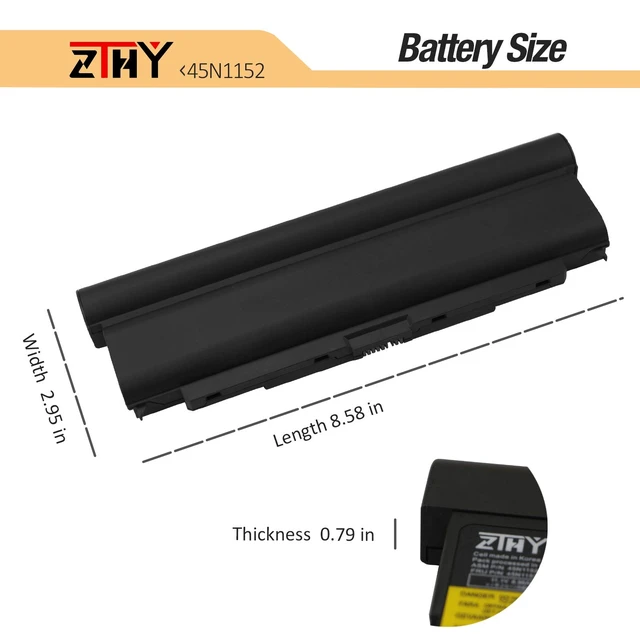 Alt view image 7 of 7 - Battery Replacement for Lenovo ThinkPad T440P T540P W540 W541 L440 L540 | 45N1144 45N1145 45N1148 45N1149 45N1152 45N1153 45N1150 45N1151 0C52864 0C52863 0C52864 Laptop Battery 8960mAh 9-Cell 57++