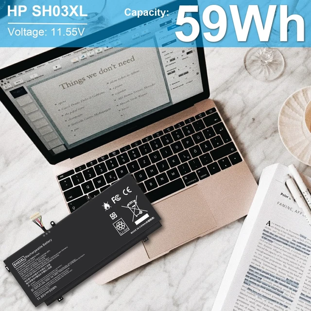 Alt view image 7 of 7 - SH03XL Laptop Battery for HP Spectre X360 13-W023DX 13-AC001NA 13-AC013DX 13-AC033DX 13-AC037TU 13-AC052NA 13-W013DX 13-W031NG 13-W002NG 13-W003NG Series HSTNN-LB7L TPN-Q178 859026-421 901308-421