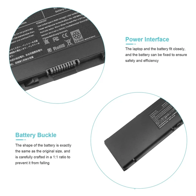 Alt view image 3 of 7 - E7440 E7450 Laptop Battery for Dell Latitude 14 7000 E7440 E7450 E7420 7440 7450 PFXCR 34GKR F38HT G95J5 0G95J5 3RNFD G0G2M T19VW V8XN3 E225846 909H5 0909H5 5K1GW 451-BBFT 451-BBOG 451-BBFV 451-BBFY