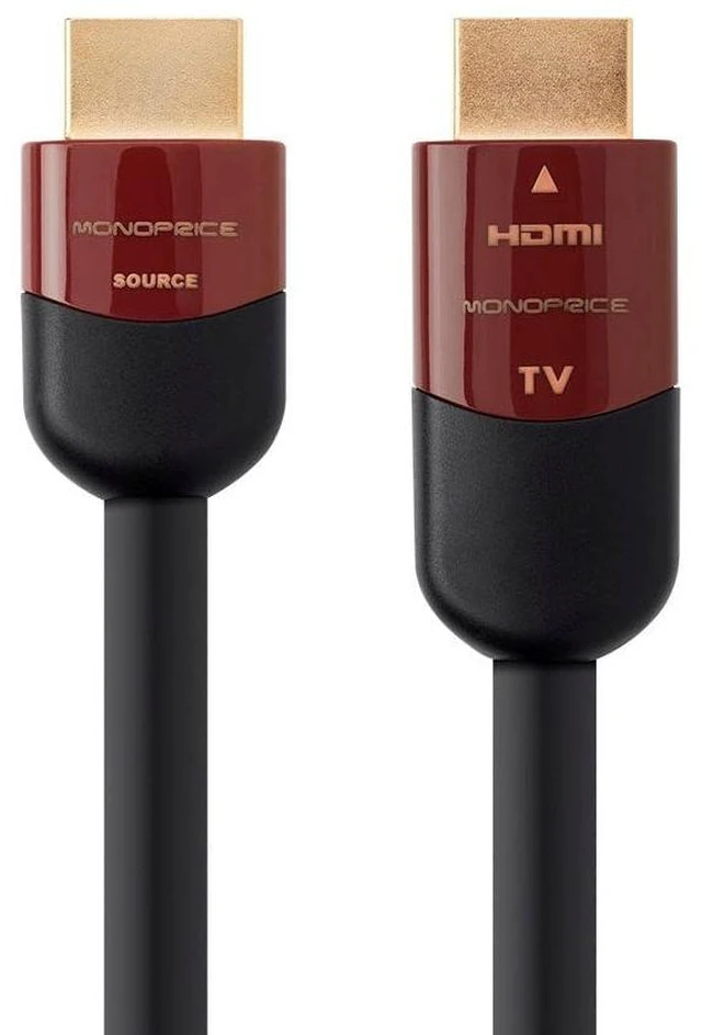Main image of Monoprice 4K High Speed HDMI Cable - 4K@60Hz, 18Gbps, HDR, CL2 In-Wall Rated, Active, 40ft, Black