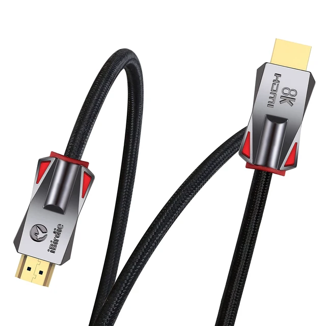 Alt view image 2 of 5 - iBirdie 8K Fiber Optic HDMI Cable 32 Feet 10 Meter 30, 48 Gbps | Active Unidirectional Cord, Work on 8K 60hz, 4K 120hz, 4K 144hz, HDCP 2.3 2.1, Compatible for Apple-TV PS5 4070 5080