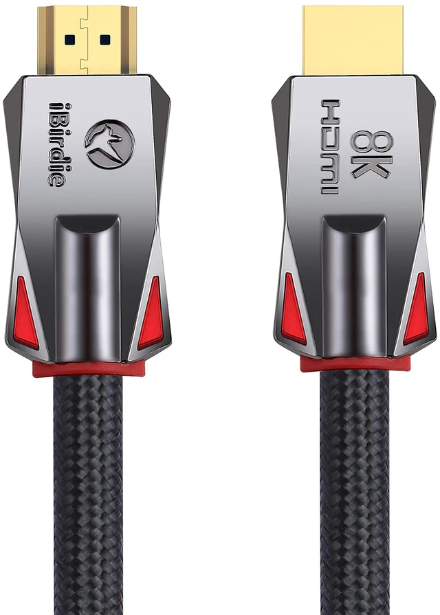Main image of iBirdie 8K Fiber Optic HDMI Cable 32 Feet 10 Meter 30, 48 Gbps | Active Unidirectional Cord, Work on 8K 60hz, 4K 120hz, 4K 144hz, HDCP 2.3 2.1, Compatible for Apple-TV PS5 4070 5080