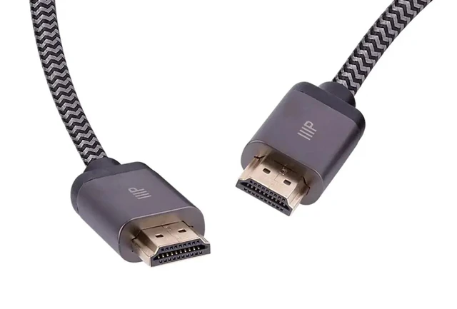 Alt view image 3 of 3 - Monoprice 8K Certified Braided Ultra High Speed HDMI 2.1 Cable - 8K@60Hz, 48Gbps, CL2 Rated, 24AWG, 25 Feet, Black