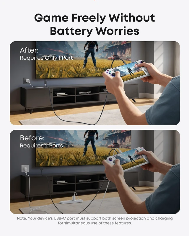 Alt view image 3 of 7 - Anker Nano USB C to HDMI Cable Adapter, 140W PD Fast Charging, 4K@60Hz | Sustainable Advanced Shielding, Thunderbolt 5/4/3 Compatible, for MacBook, iPhone, HD TV, (6ft, Black)