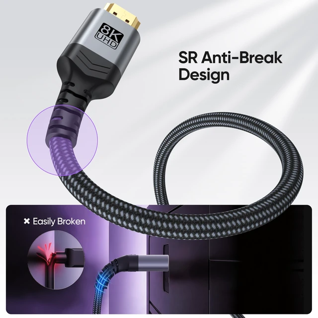 Alt view image 5 of 7 - High Speed HDMI 2.1 Cable 8K 6FT 10-Pack for Computer TV CL3 Rated,Shielded | 6FT HDMI Cord Multipack,HDCP 2.3,4K@165Hz 8K@60Hz,HDR10 eARC,ARC,3D for PC,PS5,PS4,Xbox,HDTV,Fire/Roku/Streaming TV