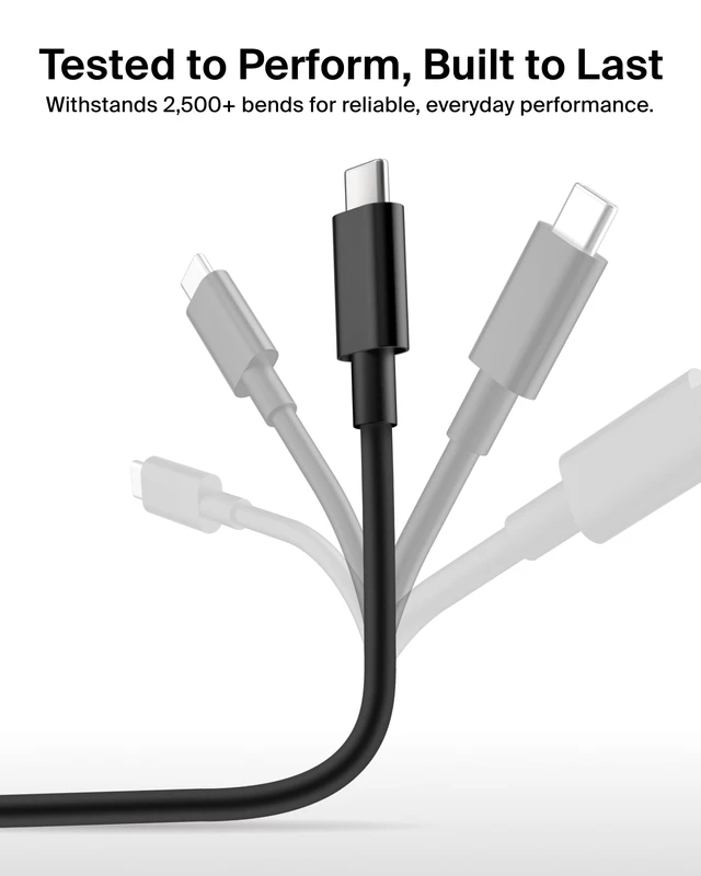 Alt view image 3 of 5 - Belkin USB-C to HDMI Cable, 6.6ft | Connects USB-C laptop to HDMI TV or monitor, supports 4K video, compatible with MacBook, Chromebook, and PC