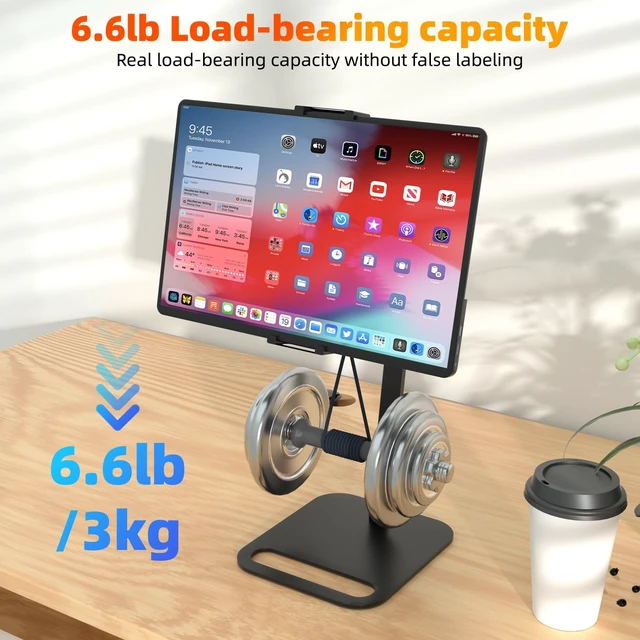 Alt view image 6 of 7 - Upgrade Portable Monitor Stand Tool-Free Adjustment Tablet Holder | Vertical Portable Monitor Holder for 15.6 17.3 18.5 Inch Screen, Ergonomic Travel Monitor Mount, Tablet Stand for iPad 12.9