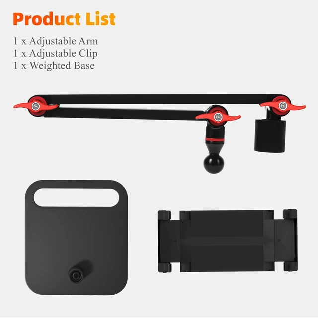 Alt view image 7 of 7 - Upgrade Portable Monitor Stand Tool-Free Adjustment Tablet Holder | Vertical Portable Monitor Holder for 15.6 17.3 18.5 Inch Screen, Ergonomic Travel Monitor Mount, Tablet Stand for iPad 12.9