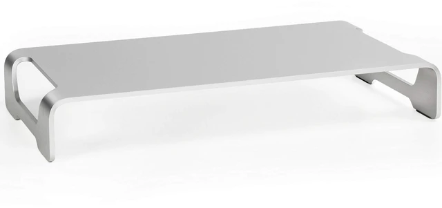 Main image of VIVO Silver Aluminum 16 inch Wide Monitor Riser, Ergonomic Desktop Stand, Modern Tabletop Organizer STAND-V000H