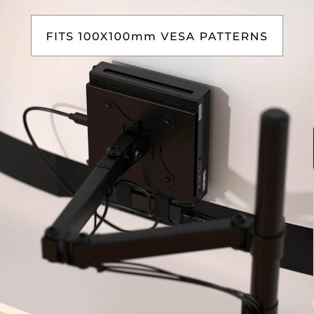 Alt view image 4 of 7 - HumanCentric VESA Mount for Lenovo ThinkCentre Tiny - Behind Monitor | Fits M90q Gen2, M80q Gen3, M90q Gen3, M70q Gen2, ThinkStation P3 Tiny, M60e, M75q Gen2 & M70q