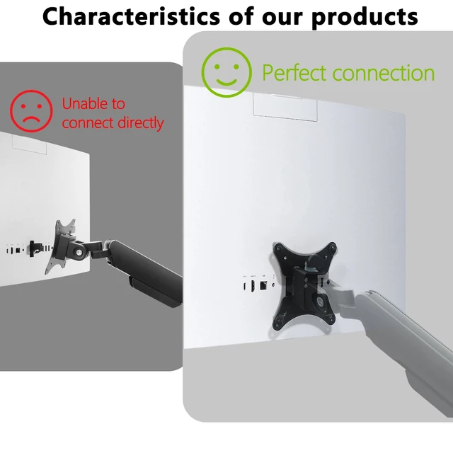 Alt view image 7 of 7 - 24-cr and 27-cr All in One PC VESA Adapter Compatible with HP All-in-One PC | (Fits 22-dg , 24-cr , 27-cr and more )75x75 to 100x100 VESA Mount Adapter Bracket