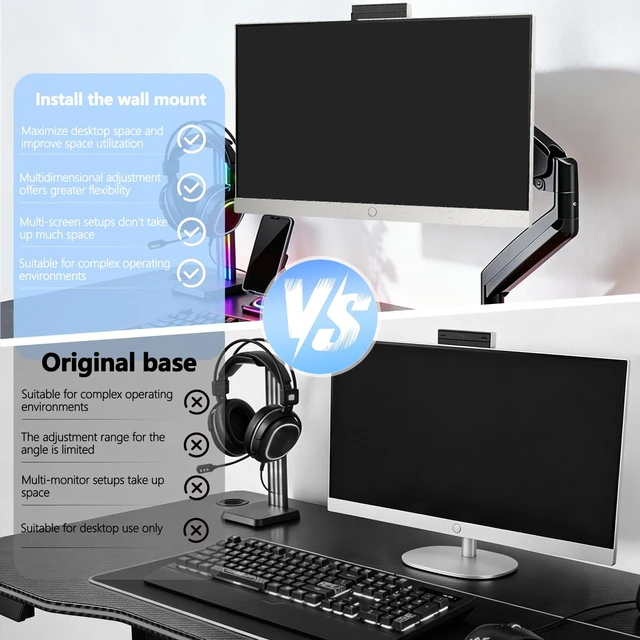 Alt view image 6 of 7 - 24-cr and 27-cr All in One PC VESA Adapter Compatible with HP All-in-One PC | (Fits 22-dg , 24-cr , 27-cr and more )75x75 to 100x100 VESA Mount Adapter Bracket