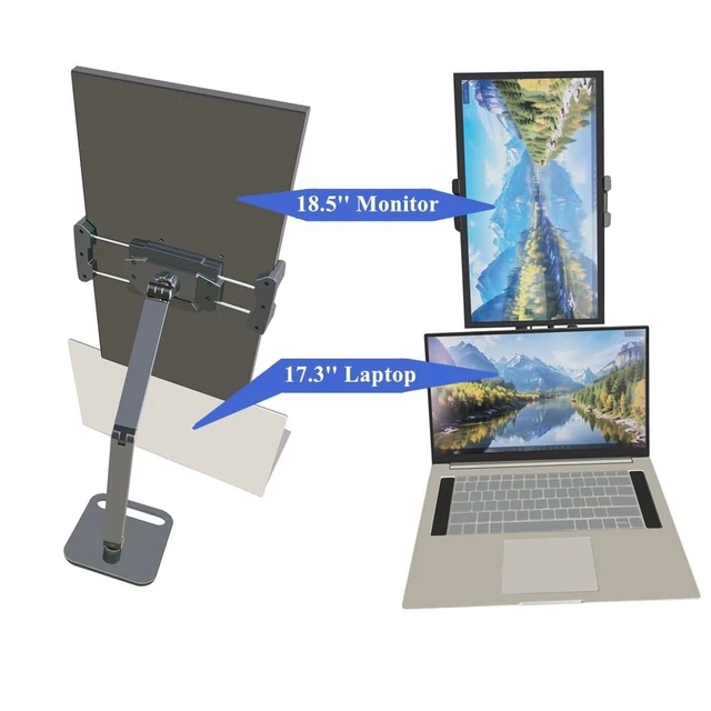 Alt view image 2 of 7 - Portable Monitor Holder for 6-18.5 inch Screen Desktop Monitor Tablet Stand | Portable Monitor Stand Foldable Expandable Holder for phones, tablet and Portable Monitors