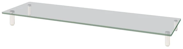 Main image of Kantek Extra-Wide Glass Monitor Riser with 8mm Tempered Glass Platform and 60-Pound Capacity, Clear Glass (MS380), 3.3" x 39.4" x 10.2"