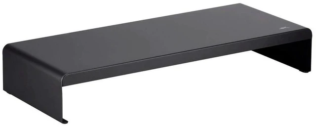Alt view image 2 of 6 - Monoprice Metal Multimedia Desktop Stand- 7.9 x 19.3 Inches - Black | Raised 3.2 Inches, Monitor Stand & Riser, Laptop Stand - WorkstreamCollection