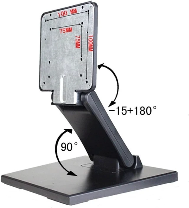 Alt view image 3 of 7 - Wearson WS-03A VESA Monitor Stand Low Profile Lay Flat Short Foldable with VESA Hole 75x75mm&100x100mm