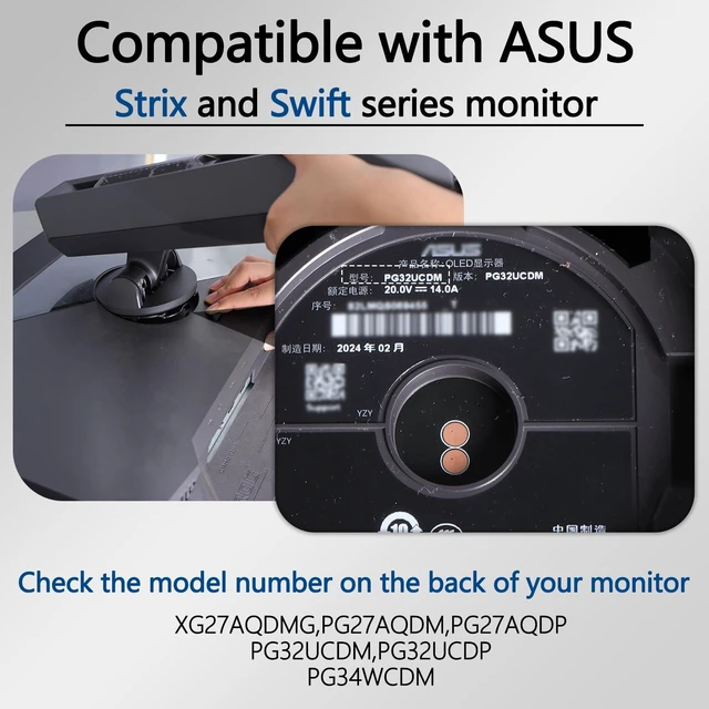 Alt view image 3 of 7 - PG32UCDM VESA Adapter Compatible with ASUS ROG Strix, Swift Serie Monitor | Fits XG27AQDMG,PG27AQDM,PG27AQDP,PG32UCDP,PG32UCDM,PG34WCDM)75x75 to 100x100 Wall Mount