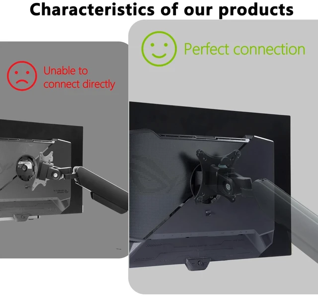 Alt view image 6 of 7 - PG32UCDM VESA Adapter Compatible with ASUS ROG Strix, Swift Serie Monitor | Fits XG27AQDMG,PG27AQDM,PG27AQDP,PG32UCDP,PG32UCDM,PG34WCDM)75x75 to 100x100 Wall Mount