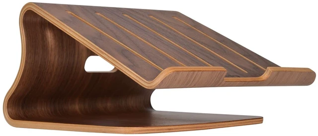 Main image of Wooden Laptop Stand,Laptop Holder Stand,Laptop Stand Wooden,Wood Laptop Stand for Desk,Compatible with Most Laptops Heat Dissipation Shelf(Walnut)