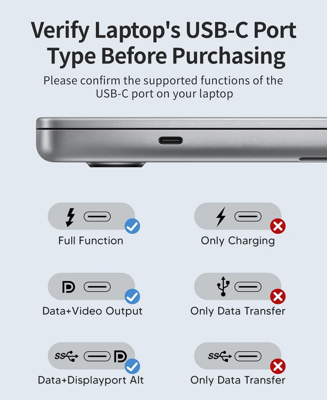 Alt view image 7 of 7 - Mukiya Portable Laptop Stand with Docking Station, 8-in-1 USB-C Hub | 4K@60Hz HDMI, 90W PD Charge, USB A&C 3.0 5Gbps Data Ports, 9-Level Adjust, SD/TF Reader, Foldable design, Travel-Friendly