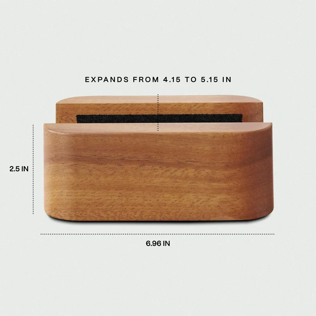 Alt view image 3 of 6 - COREMINDED Adjustable Dual Vertical Laptop Stand for Desk, Wooden Laptop Holder, MacBook Pro Stand, Wood Mac Air Dock