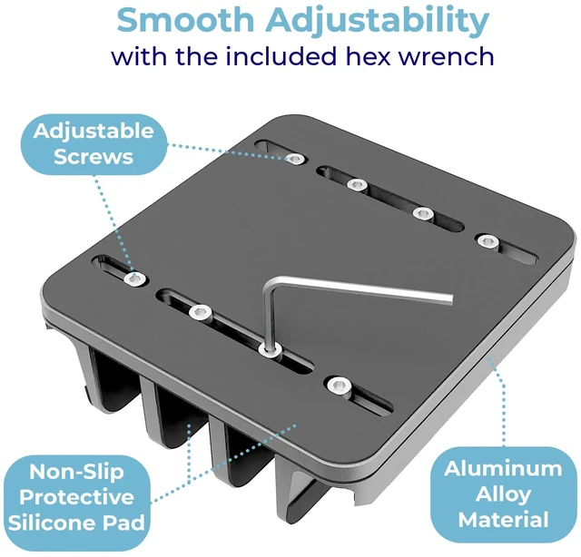 Alt view image 5 of 7 - TEFONIA Vertical Laptop Stand Holder 5 Slots, Aluminum Space-Saving Laptop Holder, Adjustable Size Dock Tabletop Desk Organizer 3 Slot + 2 for Apple MacBook/Surface/PC/Tablet/iPad/iPhone (Space Gray)
