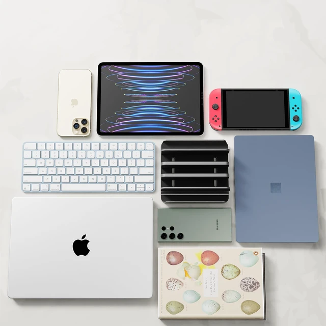 Alt view image 7 of 7 - TEFONIA Vertical Laptop Stand Holder 5 Slots, Aluminum Space-Saving Laptop Holder, Adjustable Size Dock Tabletop Desk Organizer 3 Slot + 2 for Apple MacBook/Surface/PC/Tablet/iPad/iPhone (Space Gray)