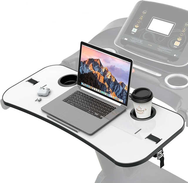 Main image of Qsxou Treadmill Desk Attachment 36 Inches Tread Tray Workstation, Laptop Stand Holder for Notebooks, Tablets, Phone,Cup,Ergonomic Platform with Cooling Holes & Edge Protector