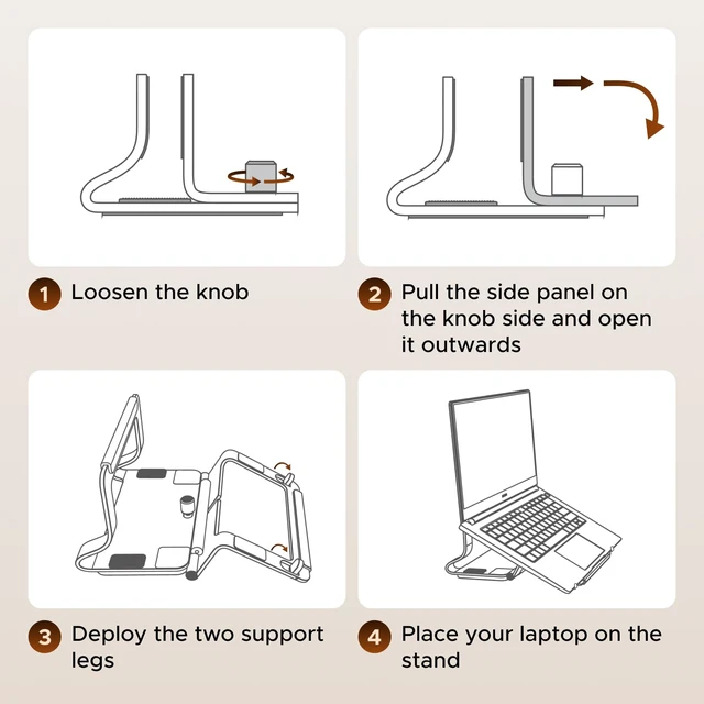 Alt view image 7 of 7 - UGREEN 2-in-1 Laptop Stand for Desk, Horizental & Virtical Laptop Holder | Durable Aluminum Stand for Stability with Silicone Protection, Fits 13-16.2 inch Laptops and Tablets, Grey