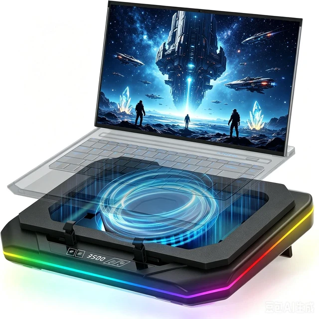 Main image of Cooling Pad for Asus ROG Strix G18 G16 G17 G15 Scar 18 16 17 15 Gaming | Laptop, It is a Well Deserved Heat Dissipation Monster, Notebook Cooler with Powerful Turbo Fan Can Fast Cooling
