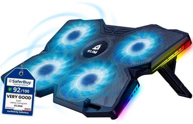 Main image of Wind RGB Laptop Cooling Pad with 4 Fans at 1200 RPM, USB Powered Stand | Compatible from 11 Through 19 Inches, Keeps Components Cool, Boosting Performance and Longevity