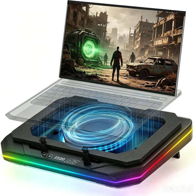 Main image of Cooling Pad for Dell Alienware m17 m16 m15 x17 x16 x15 x14 Area-51m 14-17 | inch Gaming Laptop,Notebook Cooler it is Undoubtedly The King of Heat Dissipation with Powerful Turbo Fan, Touch Start