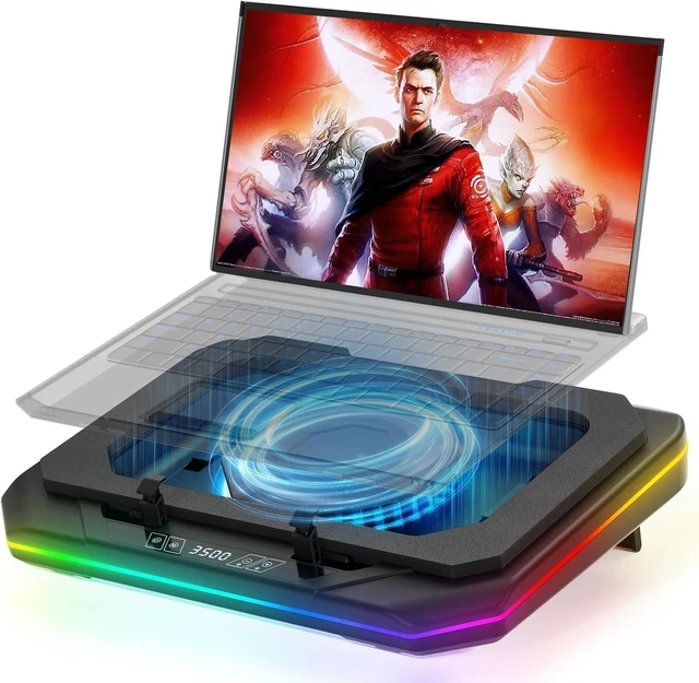 Main image of Cooling Pad for Asus ROG Strix Scar 18 Strix G18 18 inch Gaming Laptop | Cooler It is a Well Deserved Heat Dissipation Monster,with Powerful Turbo Fan Can Fast Cooling, 6 RGB Light Mode, Touch Start