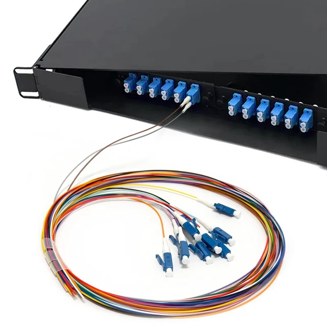 Alt view image 5 of 6 - Bangun (4Pack) 12 Strand Singlemode 9/125 LC-UPC Fiber Pigtail, Fiber Optic Pigtail, 1.5 Meters LC Cable