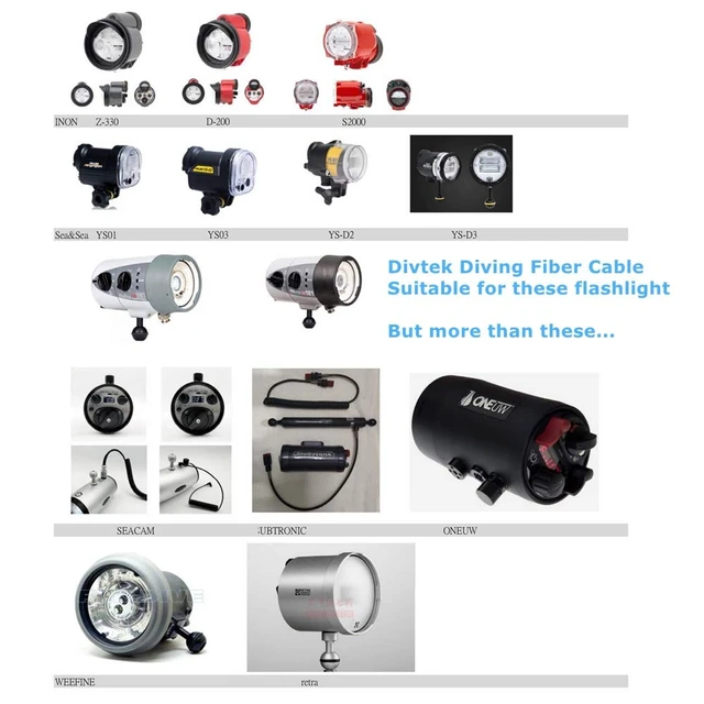 Alt view image 6 of 6 - DIVTEK Fiber Optic Cable Flash Link Optical Connection Fuse Sea Underwater Diving Photography Fiber 613 Cores Optic Coiled Cord F-1.8