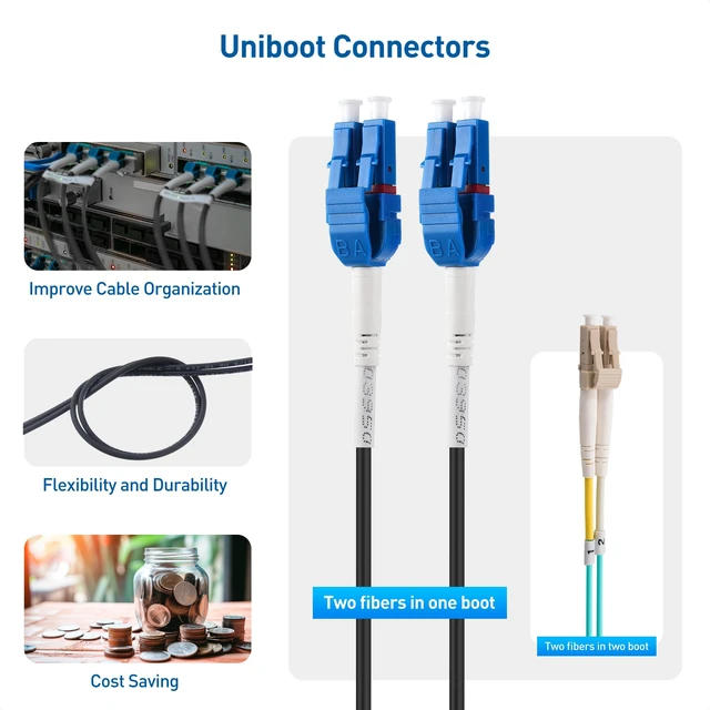 Alt view image 2 of 7 - Cable Matters Outdoor Armored OS2 LC to LC Fiber Patch Cable, 150ft / 45.7m | Single Mode Duplex 9/125, LSFRZH, Direct Burial, UV/Fire Retardant Jacket