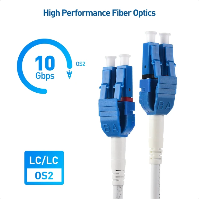 Alt view image 3 of 7 - Cable Matters Outdoor Armored OS2 LC to LC Fiber Patch Cable, 150ft / 45.7m | Single Mode Duplex 9/125, LSFRZH, Direct Burial, UV/Fire Retardant Jacket