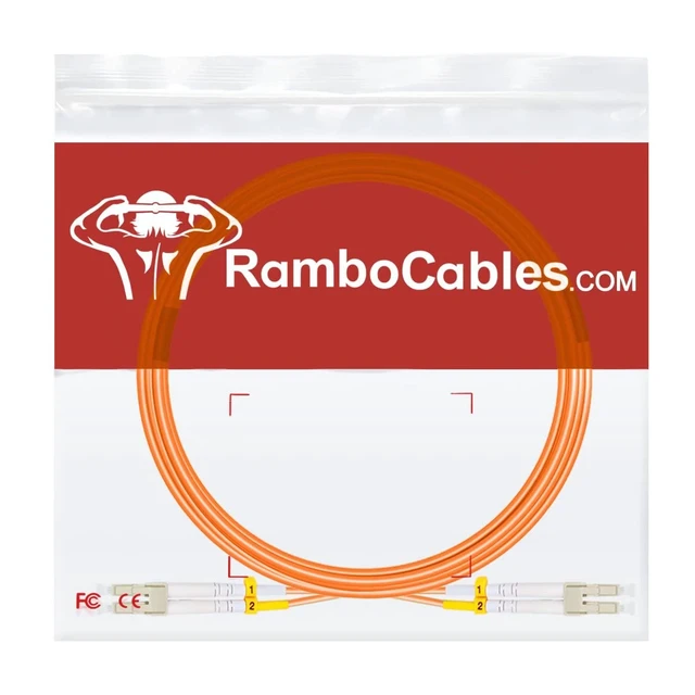Alt view image 7 of 7 - RamboCables-150ft/46m OM2 LC LC Fiber Optic Patch Cables Cord Multimode | MM Fiber Optic Cable Jumper Duplex LSZH, 50/125m, 1G/10G