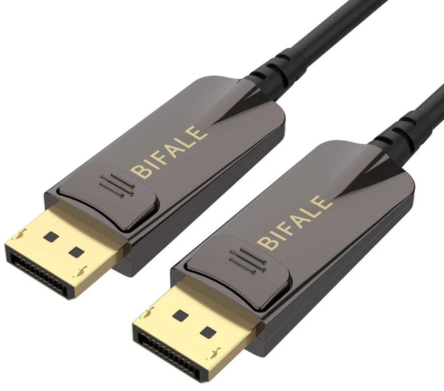 Main image of BIFALE DP Fiber Optic Cable 25ft, 8K Fiber Displayport 1.4 Cable Support HBR3, DSC 1.2, HDR10, 32.4Gbps, 8K@60Hz, 4K@144Hz, Thin and Slim Fiber DP1.4 Cable