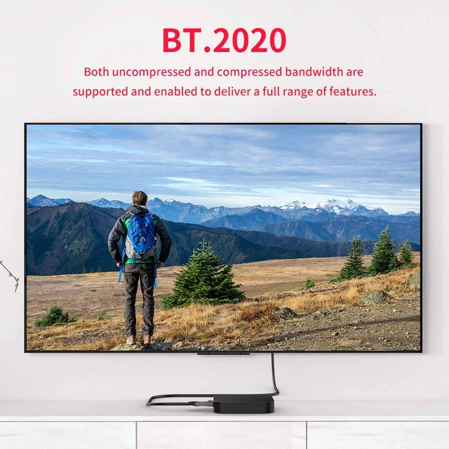 Alt view image 4 of 7 - BIFALE DP Fiber Optic Cable 25ft, 8K Fiber Displayport 1.4 Cable Support HBR3, DSC 1.2, HDR10, 32.4Gbps, 8K@60Hz, 4K@144Hz, Thin and Slim Fiber DP1.4 Cable