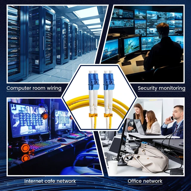 Alt view image 6 of 7 - Threlaco 20 Pack 1 M/ 3.28 ft Lc to Lc Fiber Patch Cable Os2 | OS2 9/125um SMF Jumper, 10GB Speed, LSZH Low Smoke Jacket, Plug and Play for Data Center Network Room Fiber Optic Connection