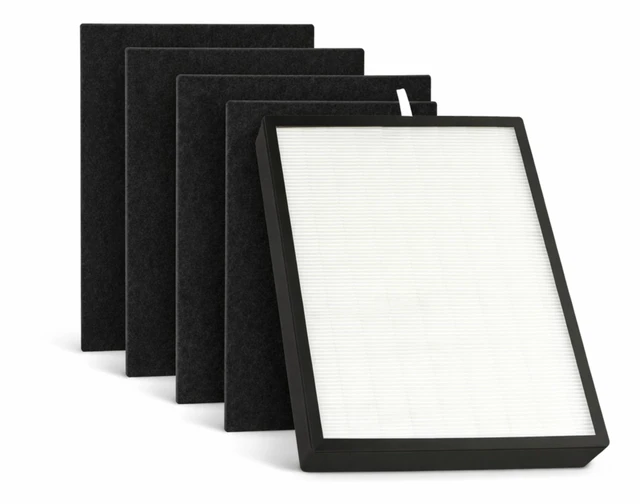 Main image of Nispira BF25A BF15A True HEPA Air Filter Replacement with 4 Pre-Filters, Activated Carbon Filter Compatible with A-len Breathe A350 A375 Air Purifier, 1 Set